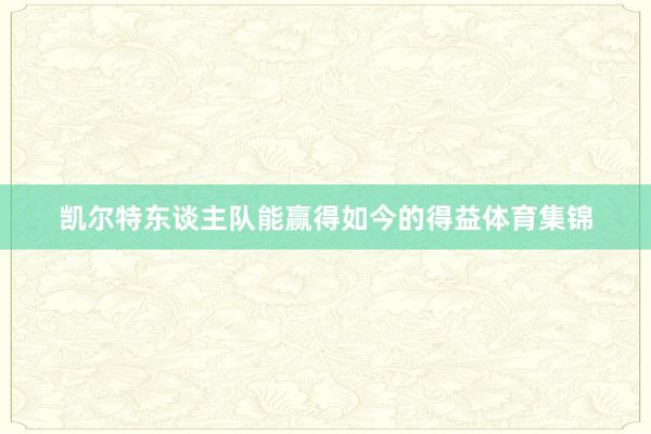 凯尔特东谈主队能赢得如今的得益体育集锦