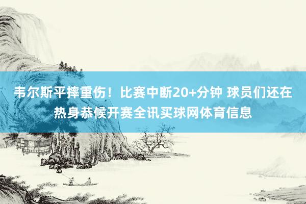 韦尔斯平摔重伤！比赛中断20+分钟 球员们还在热身恭候开赛全讯买球网体育信息