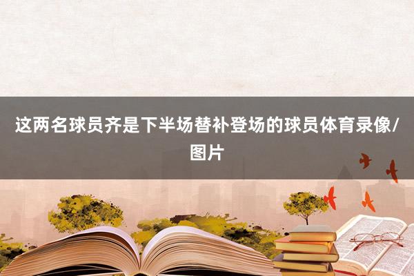 这两名球员齐是下半场替补登场的球员体育录像/图片