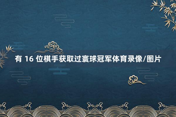 有 16 位棋手获取过寰球冠军体育录像/图片