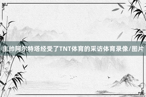 主帅阿尔特塔经受了TNT体育的采访体育录像/图片