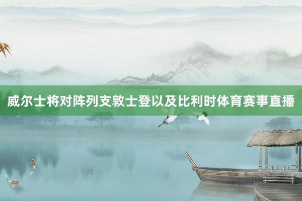 威尔士将对阵列支敦士登以及比利时体育赛事直播