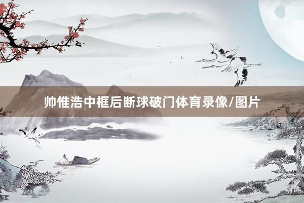 帅惟浩中框后断球破门体育录像/图片
