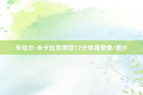 米哈尔-米卡拉克得回17分体育录像/图片
