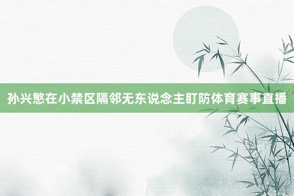 孙兴慜在小禁区隔邻无东说念主盯防体育赛事直播