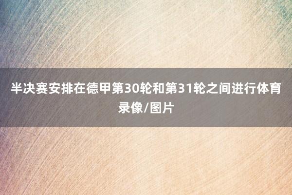 半决赛安排在德甲第30轮和第31轮之间进行体育录像/图片