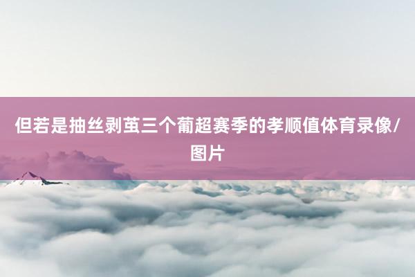 但若是抽丝剥茧三个葡超赛季的孝顺值体育录像/图片