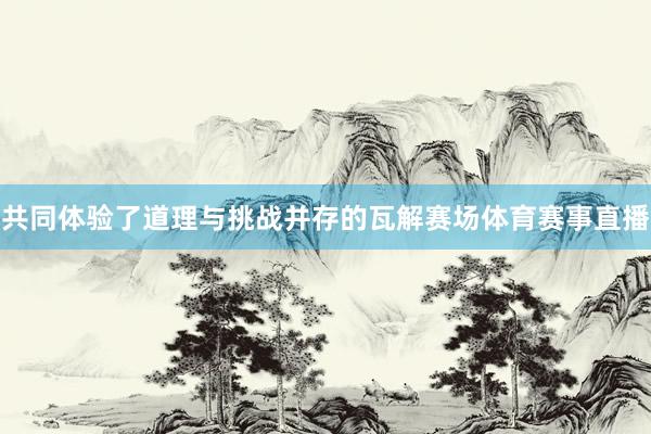 共同体验了道理与挑战并存的瓦解赛场体育赛事直播