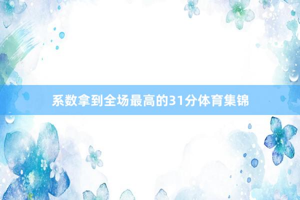 系数拿到全场最高的31分体育集锦