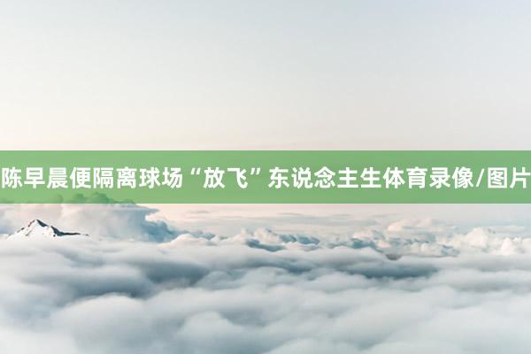 陈早晨便隔离球场“放飞”东说念主生体育录像/图片