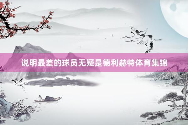 说明最差的球员无疑是德利赫特体育集锦