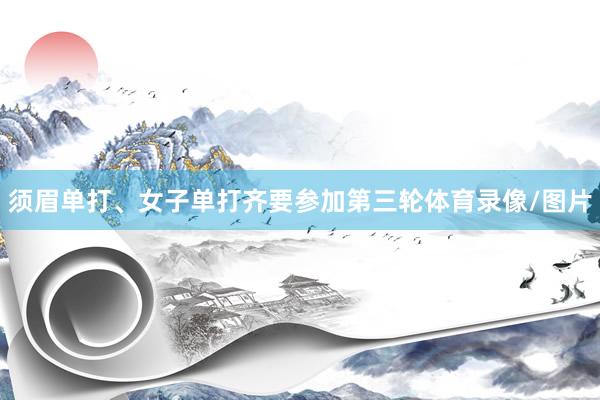 须眉单打、女子单打齐要参加第三轮体育录像/图片