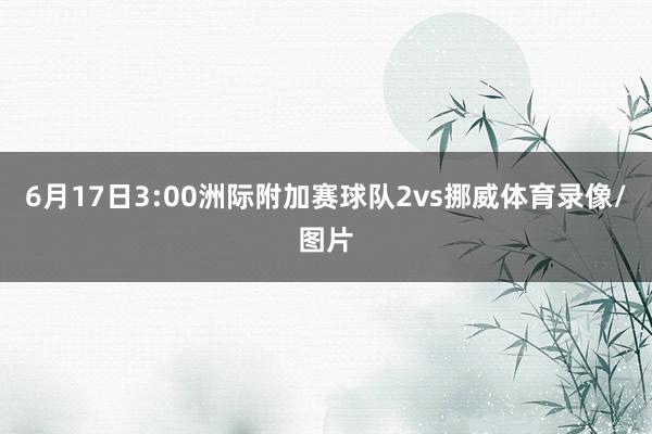 6月17日3:00洲际附加赛球队2vs挪威体育录像/图片