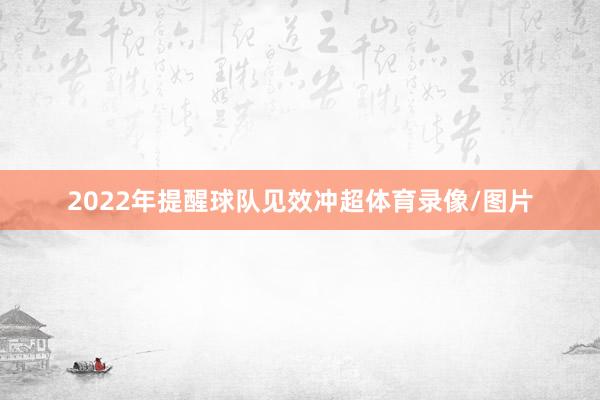 2022年提醒球队见效冲超体育录像/图片